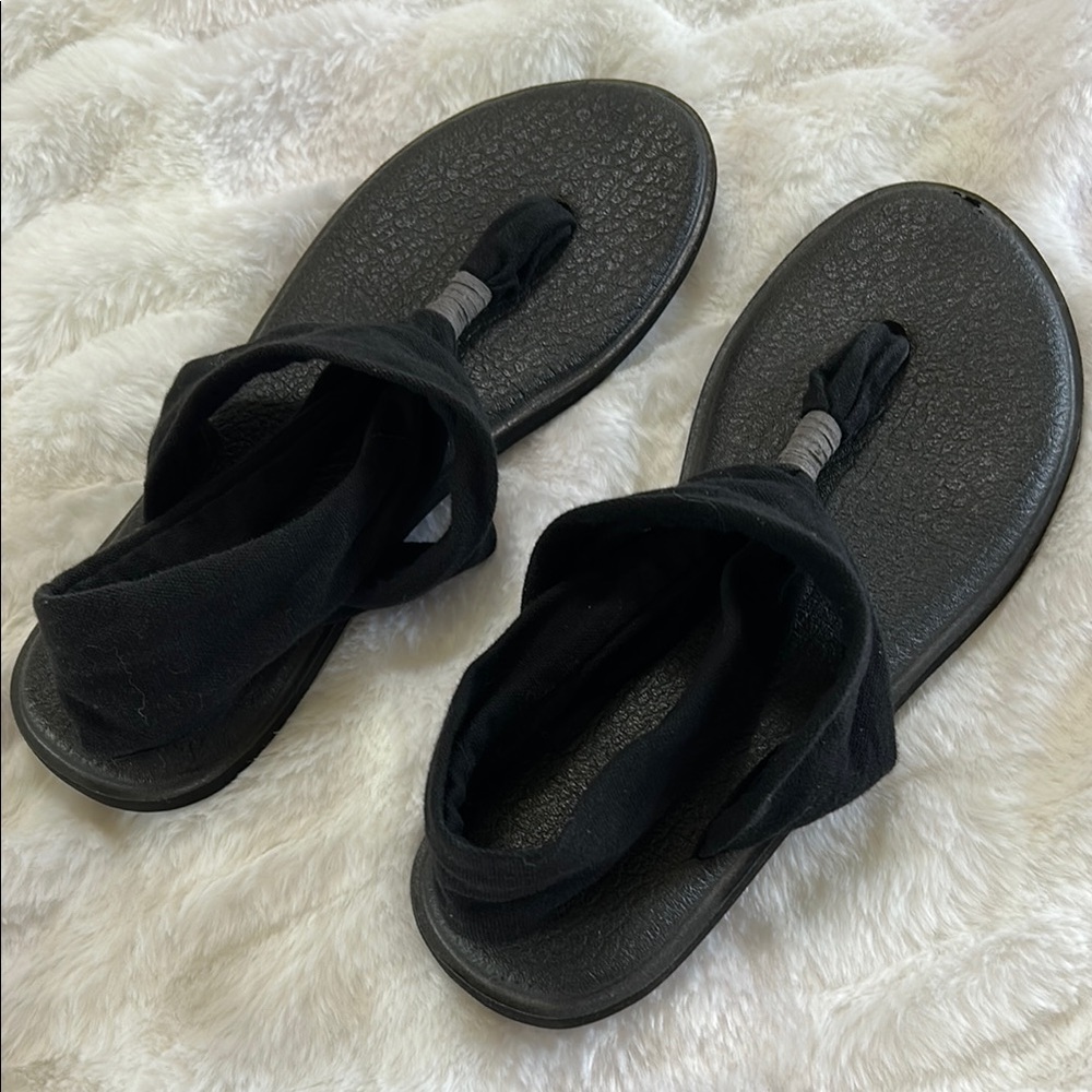 Sanuk Yoga Sling Black Sandals